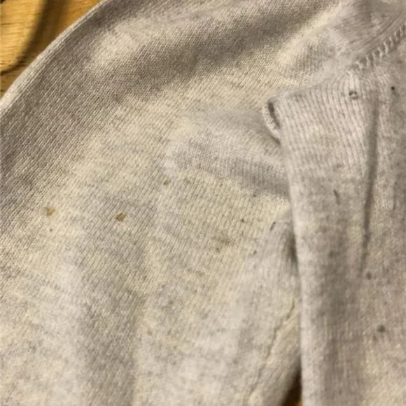 Womens Lisa Todd Gray Blue Hearts Cotton Cashmere Knit Sweater M - Picture 5 of 8